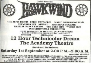 Hawkwind flyer Sep 1990